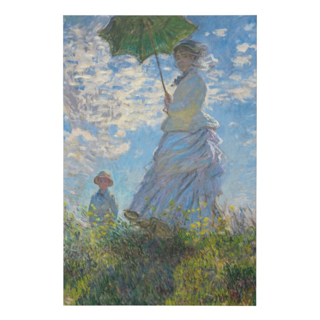 Claude Monet - The Promenade, Woman with a Parasol Faux Canvas Print (Front)