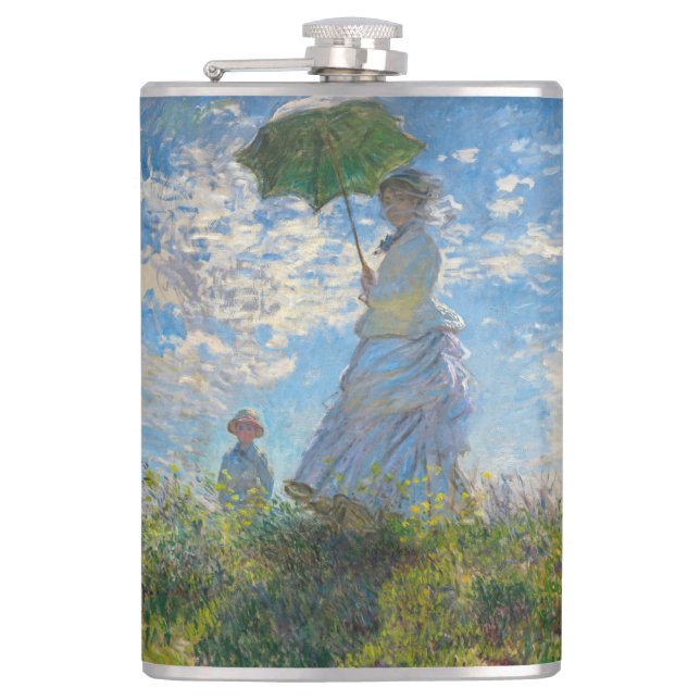 Claude Monet - The Promenade, Woman with a Parasol Flask (Front)
