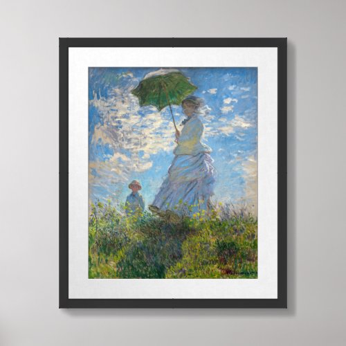 Claude Monet _ The Promenade Woman with a Parasol Framed Art
