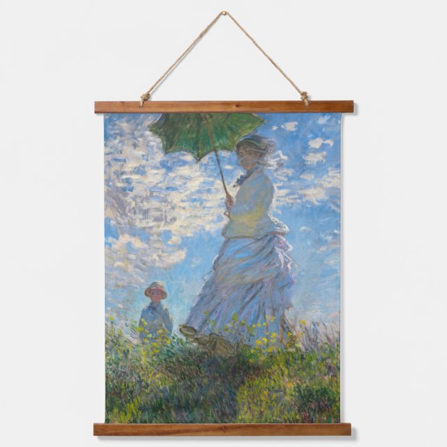 Claude Monet - The Promenade, Woman with a Parasol Hanging Tapestry (Front)