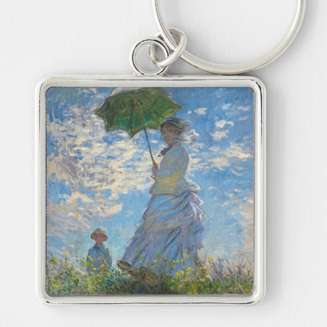Claude Monet - The Promenade, Woman with a Parasol Keychain (Front)