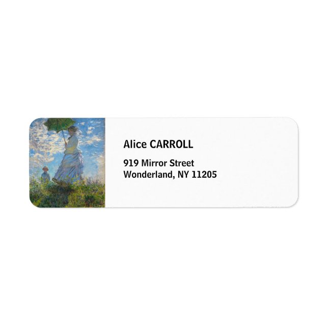 Claude Monet - The Promenade, Woman with a Parasol Label (Front)