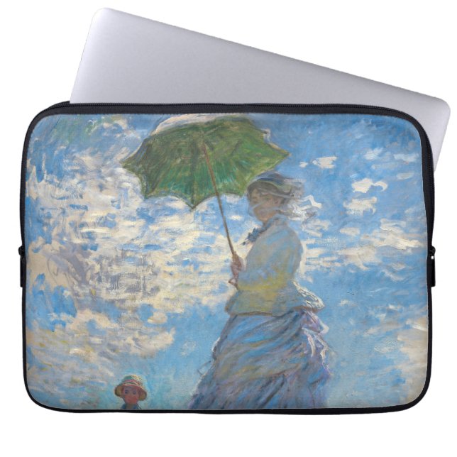 Claude Monet - The Promenade, Woman with a Parasol Laptop Sleeve (Front)