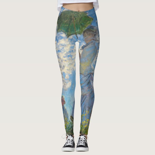 Claude Monet - The Promenade, Woman with a Parasol Leggings (Front)