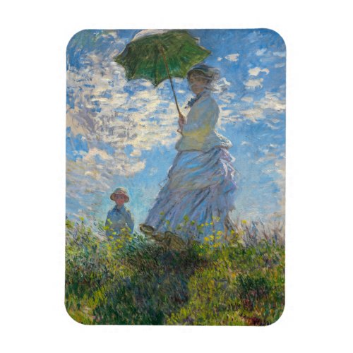 Claude Monet _ The Promenade Woman with a Parasol Magnet