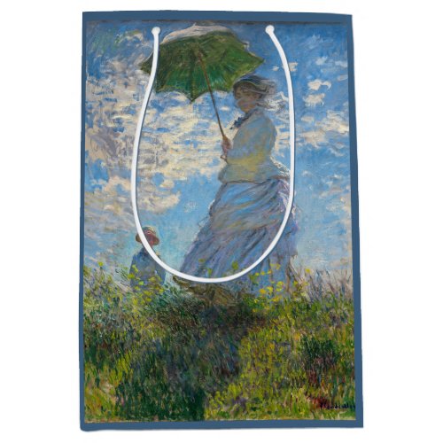 Claude Monet _ The Promenade Woman with a Parasol Medium Gift Bag
