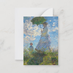 Claude Monet - The Promenade, Woman with a Parasol Note Card