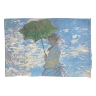 Claude Monet - The Promenade, Woman with a Parasol Pillow Case