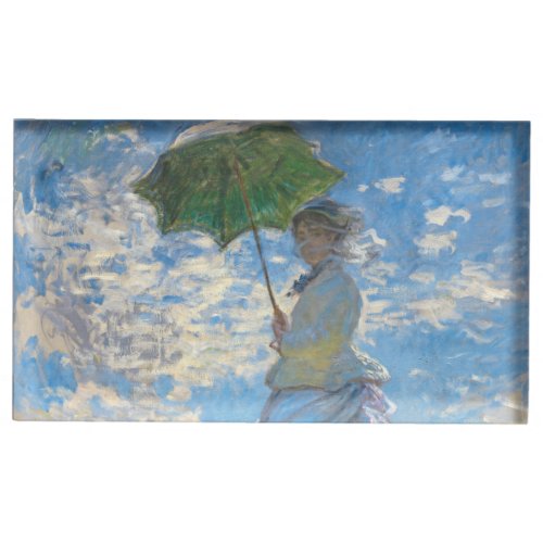 Claude Monet _ The Promenade Woman with a Parasol Place Card Holder