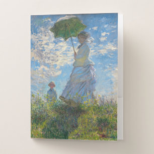 Claude Monet - The Promenade, Woman with a Parasol Pocket Folder