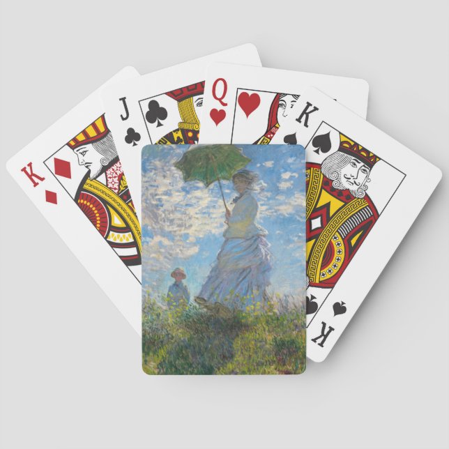 Claude Monet - The Promenade, Woman with a Parasol Poker Cards (Back)