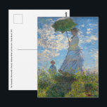 Claude Monet - The Promenade, Woman with a Parasol Postcard<br><div class="desc">The Promenade,  Woman with a Parasol / Madame Monet and Her Son / La Promenade / La Femme a l'ombrelle - Claude Monet,  1875</div>