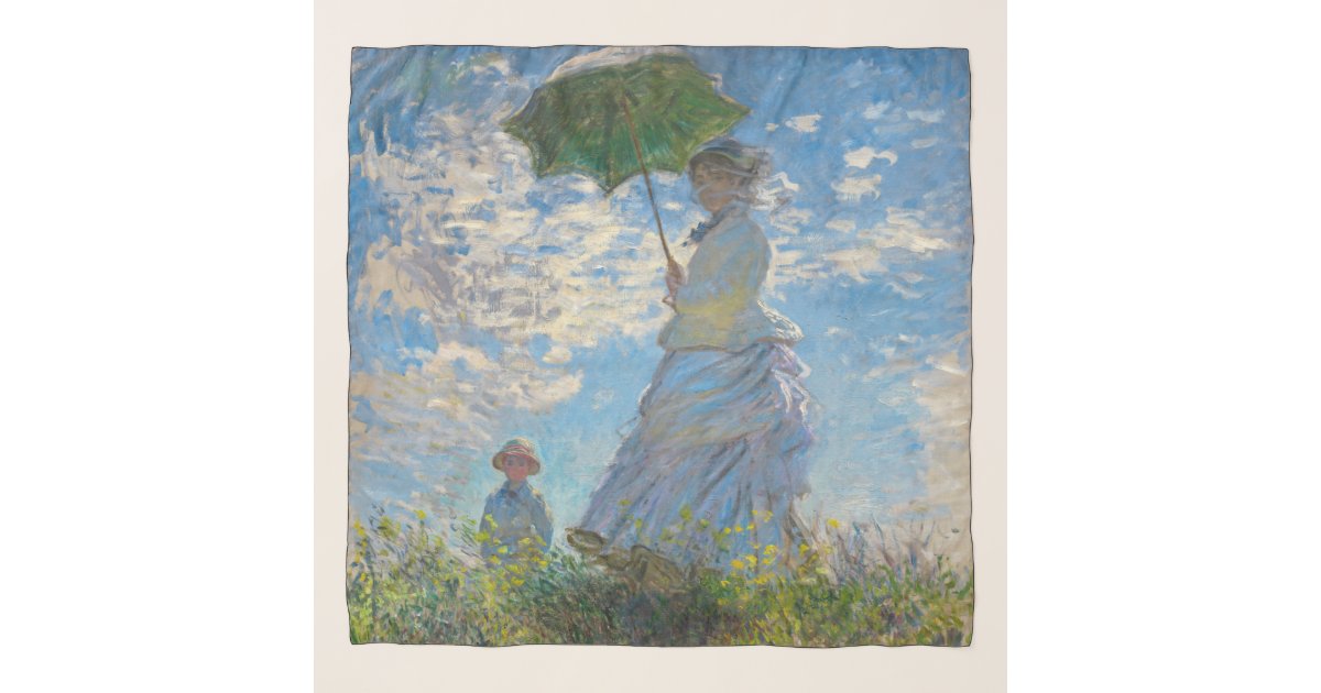 Custom Promenade Woman by Claude Monet Grocery Bag