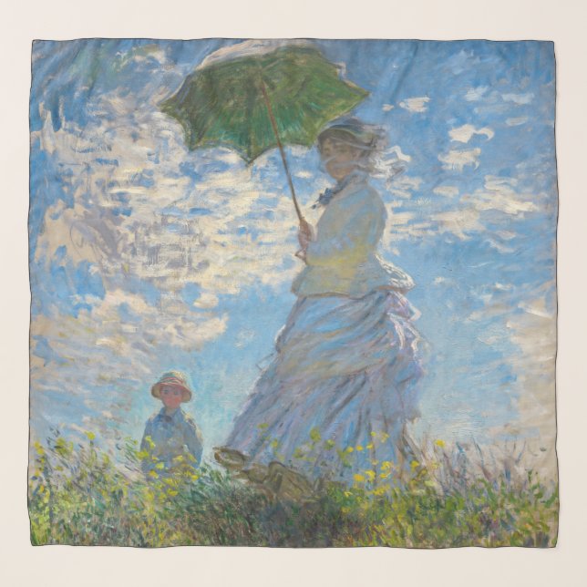 Claude Monet - The Promenade, Woman with a Parasol Scarf (Front)