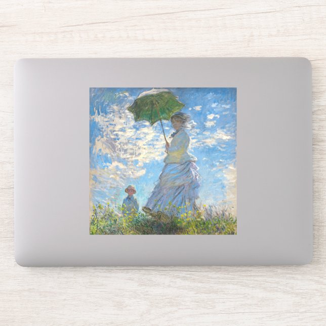 Claude Monet - The Promenade, Woman with a Parasol Sticker (Computer)