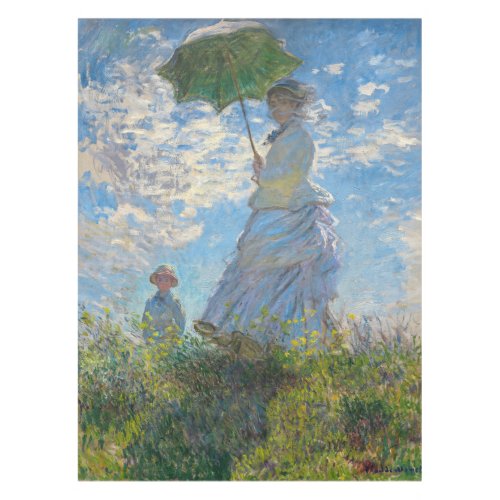 Claude Monet _ The Promenade Woman with a Parasol Tablecloth