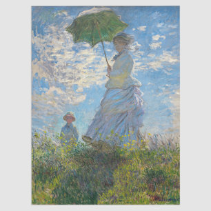 Claude Monet - The Promenade, Woman with a Parasol Tissue Paper