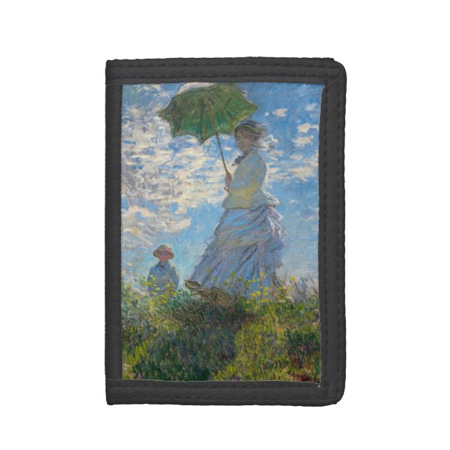 Claude Monet - The Promenade, Woman with a Parasol Trifold Wallet (Front Vertical)