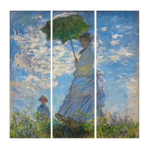 Claude Monet - The Promenade, Woman with a Parasol Triptych