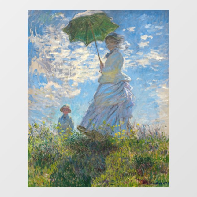 Claude Monet - The Promenade, Woman with a Parasol Wall Decal (Front)