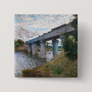 Claude Monet - The Railway Bridge at Argenteuil Button