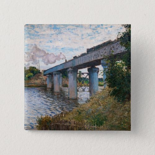 Claude Monet _ The Railway Bridge at Argenteuil Button