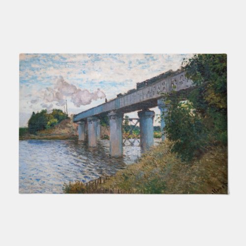 Claude Monet _ The Railway Bridge at Argenteuil Doormat