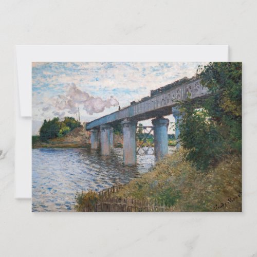 Claude Monet _ The Railway Bridge at Argenteuil Invitation