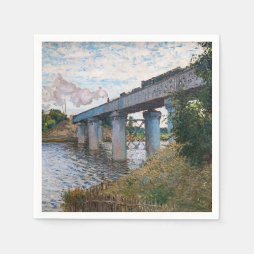 Claude Monet _ The Railway Bridge at Argenteuil Napkins