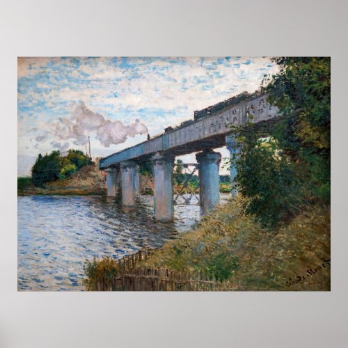 Claude Monet _ The Railway Bridge at Argenteuil Poster