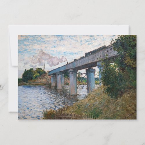 Claude Monet _ The Railway Bridge at Argenteuil Thank You Card