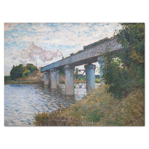 Claude Monet _ The Railway Bridge at Argenteuil Tissue Paper