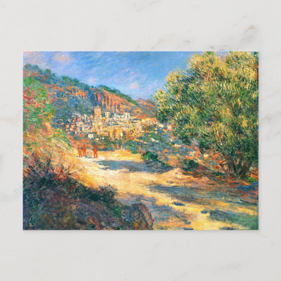 Claude Monet: The Road to Monte Carlo Postcard | Zazzle