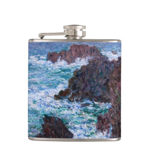 Claude Monet _ The Rocks at Belle_Ile Wild Coast Flask