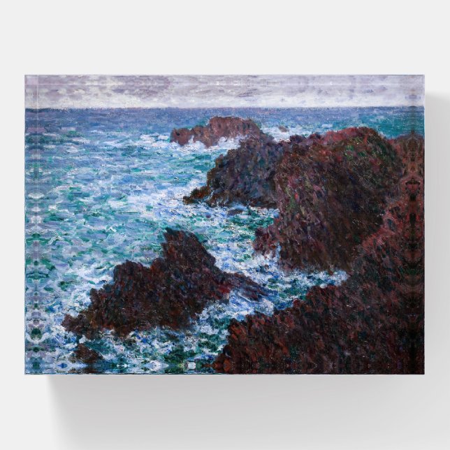 Claude Monet - The Rocks at Belle-Ile, Wild Coast Paperweight (Front)