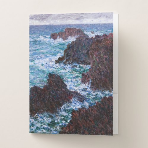 Claude Monet _ The Rocks at Belle_Ile Wild Coast Pocket Folder