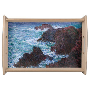 Claude Monet - The Rocks at Belle-Ile, Wild Coast Serving Tray