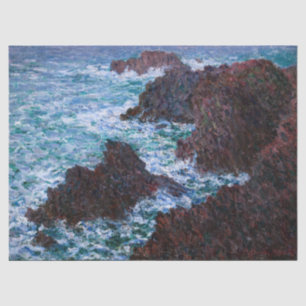Claude Monet - The Rocks at Belle-Ile, Wild Coast Tissue Paper