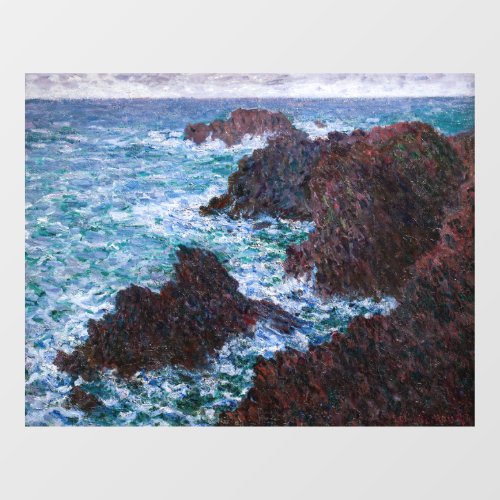 Claude Monet _ The Rocks at Belle_Ile Wild Coast Window Cling