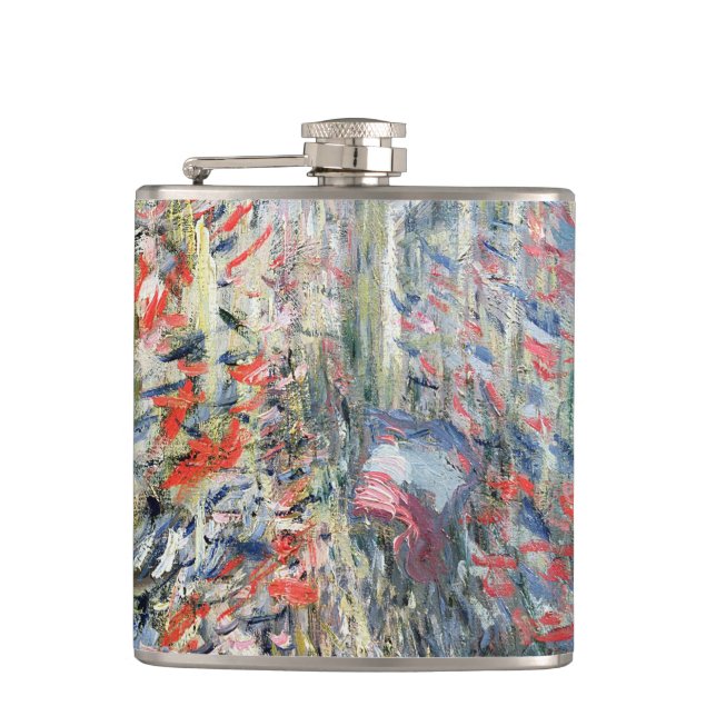 Claude Monet | The Rue Montorgueil, Paris Flask (Front)