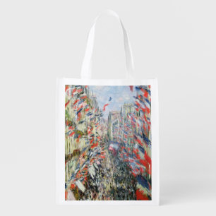 Claude Monet The Rue Montorgueil, Paris Grocery Bag