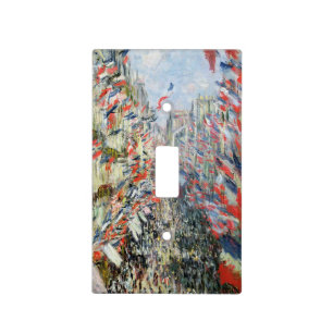 Claude Monet   The Rue Montorgueil, Paris Light Switch Cover