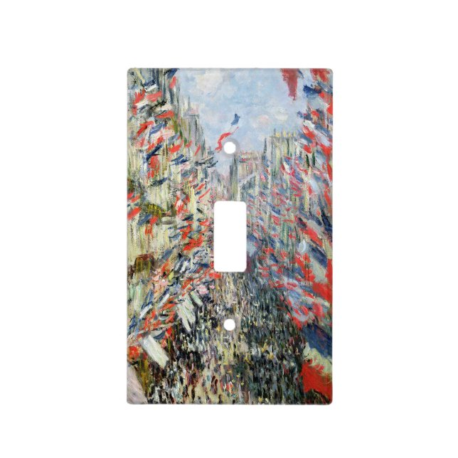 Claude Monet | The Rue Montorgueil, Paris Light Switch Cover (Front)
