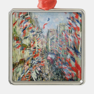 Claude Monet   The Rue Montorgueil, Paris Metal Ornament