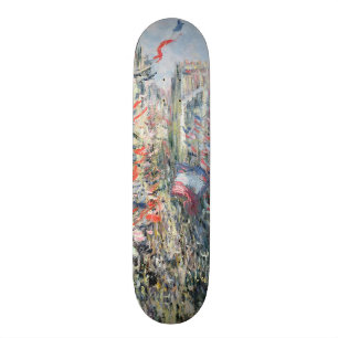 Claude Monet The Rue Montorgueil, Paris Skateboard
