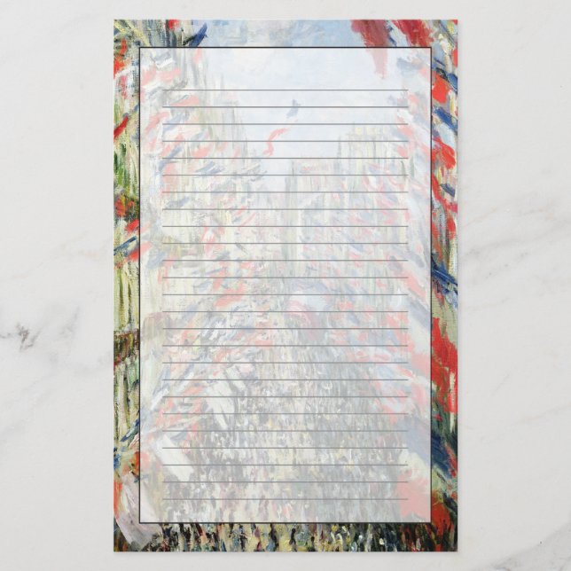 Claude Monet | The Rue Montorgueil, Paris Stationery (Front)