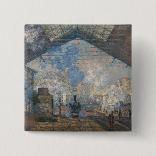 Claude Monet - The Saint-Lazare Station Button