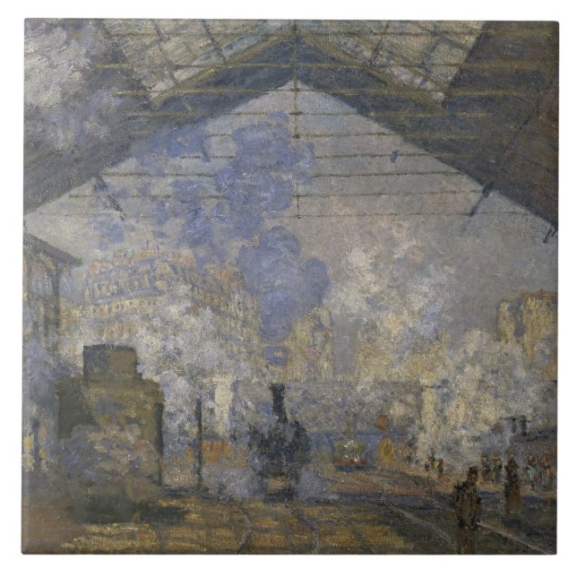 Claude Monet - The Saint-Lazare Station Tile (Front)
