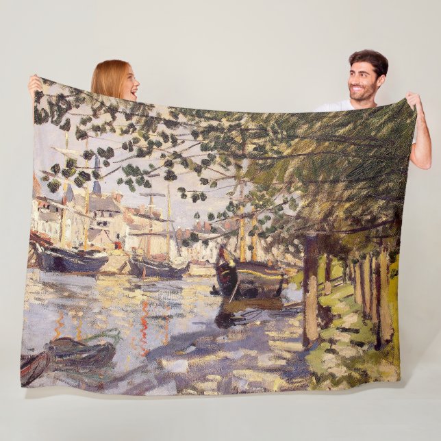 Claude Monet. The Seine at Rouen Fleece Blanket (In Situ)