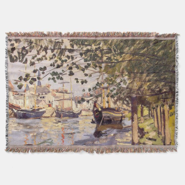 Claude Monet. The Seine at Rouen Throw Blanket (Front)